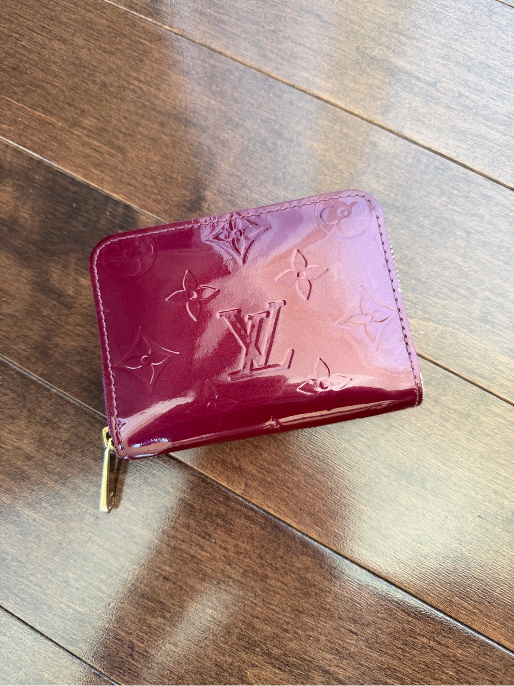 Louis Vuitton Amarante Vernis Zippy Coin Purse Wallet